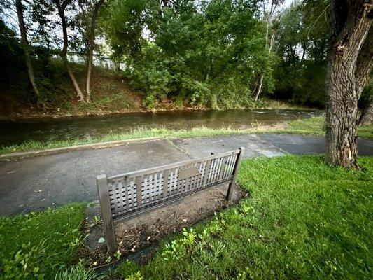 Creek side benches