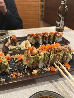 Tempura special roll , dragon roll