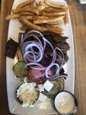 Gyro sandwich with fries