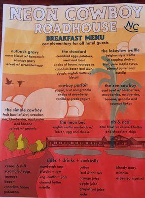 Breakfast Menu