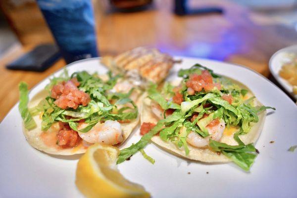 Shrimp tacos and half a ono burger ( me and my brother spilt it. Should've got my own lol too good to share)