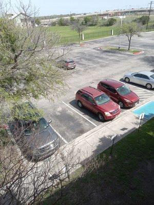 Parking lot on the day my vehicle was towed. Ample parking.