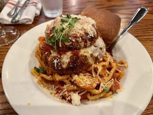 Eggplant parm pasta