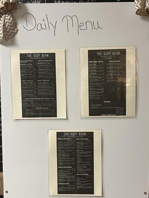 Menus.