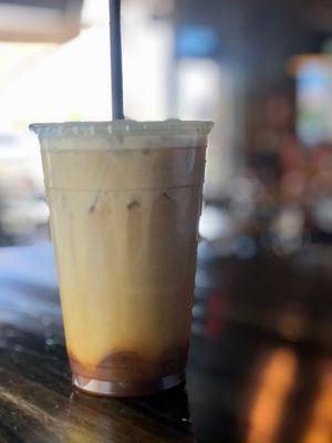 Cold brew with splash of heavy cream and sf vanilla