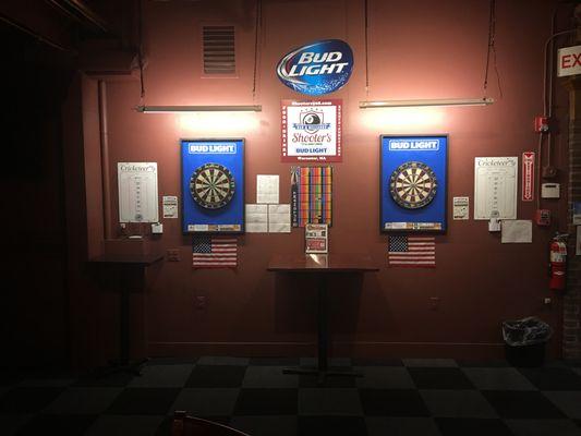 We have Darts and Dartboards Leagues or just for fun. NFL Cornhole Foosball Billiards Pool