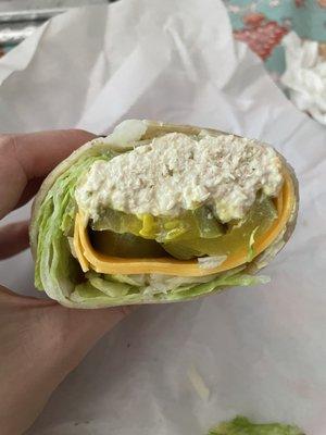 Chicken Salad on gluten free wrap