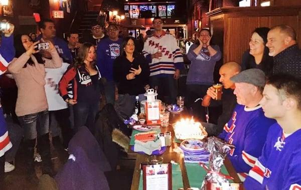 An image from the Rangers viewing party on Saturday, 1.31.15.