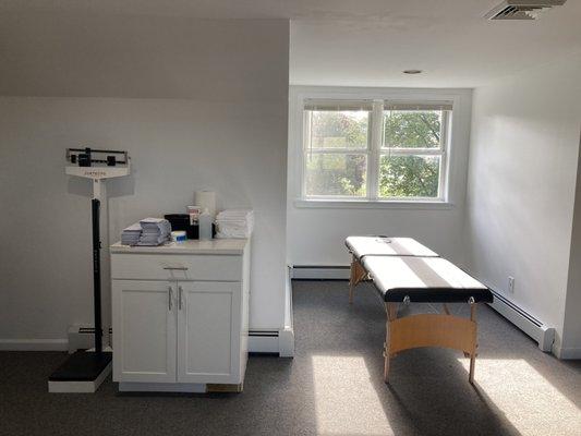 Massage table used for treatment.