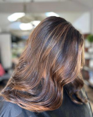 Hand painted balayage