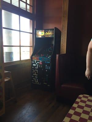 It's a Mrs Pacman/Galaga game!