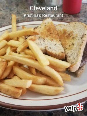 Patty melt and fries..I enjoyed!