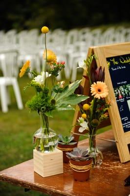 wedding guest book arrangement