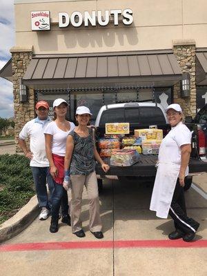 Donation for shelters @ Crossbrige Church  Hurricane Harvey " Houston strong "