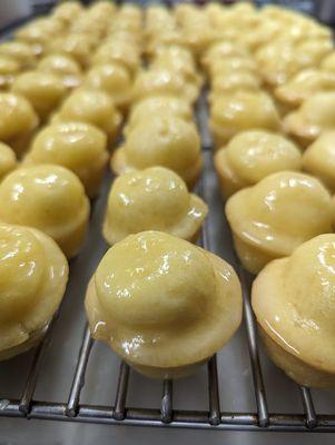 Our homemade Gluten Free dessert, Lemon Blossoms. Lemon glazed tea cakes that "melt in your mouth"