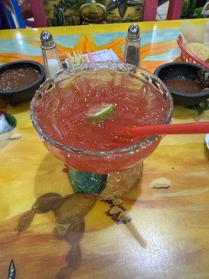 Strawberry margarita - nice and strong!