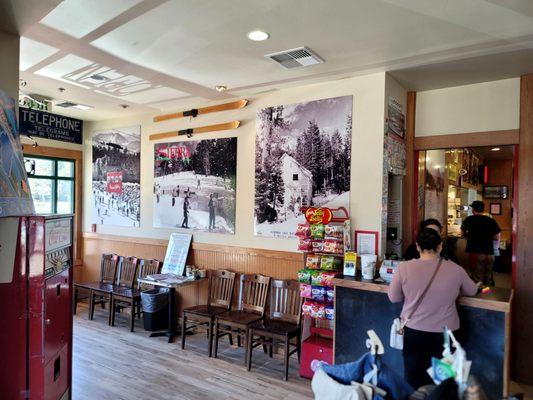 Inside of Red Hut on 5/13/23