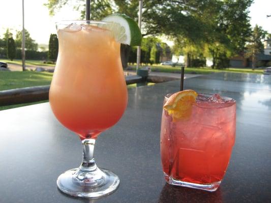 Enjoy summer drinks on our patio.