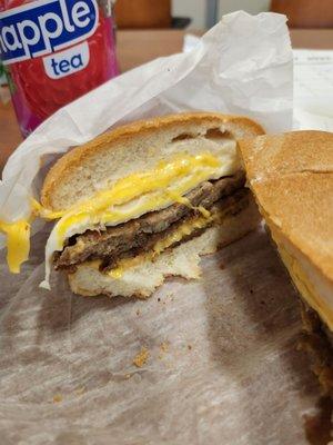 Gyro breakfast sandwich