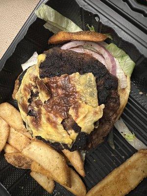 An attempt at a cheeseburger