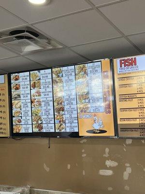 Custom designed menu boards