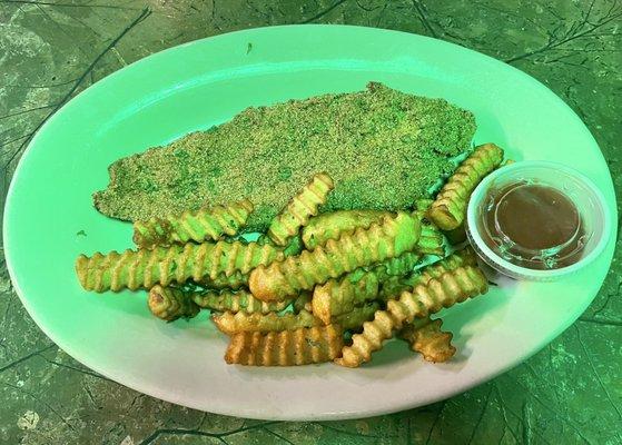 Fried catfish and fries