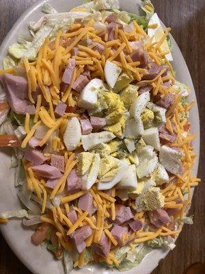 Ham chef salad, it's very large!