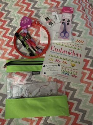 Beginners kit for hand embroidered.  Love it!!! Also, purchased a cute little bag that all items can be stored in.