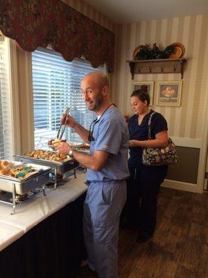 Dr Risenger visiting the new Alzheimer's facility on Indian Lake.