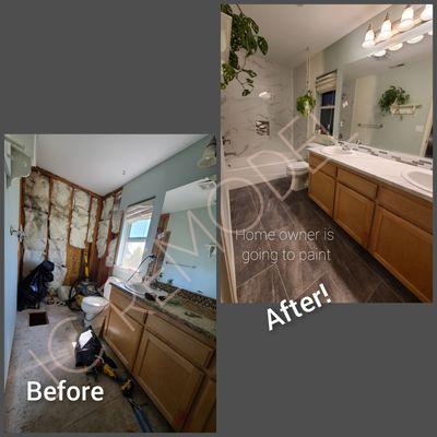 Kitchen remodel tile flooring shower new countertops JC Remodel and Construction LLC also doing real estate!