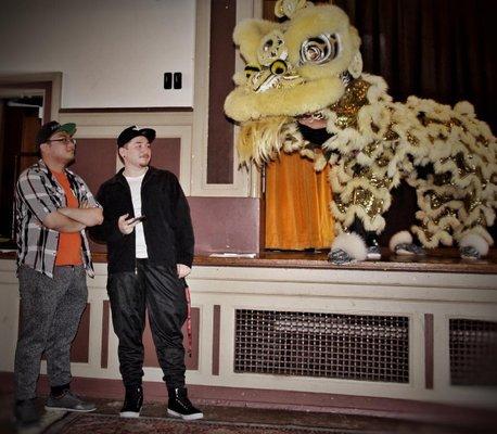 White Lotus Dragon & Lion Dance performing for De La Salle North Catholic High School for Asian / Pacific Islander Heritage Month Assembly