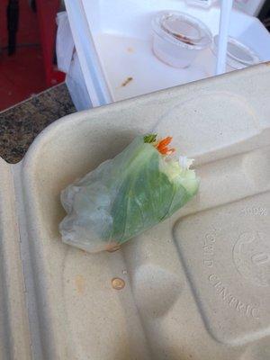 Half eaten summer roll!