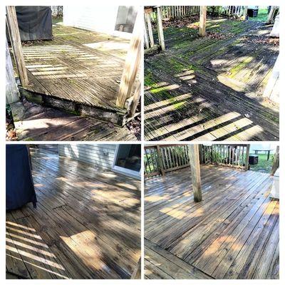 Deck cleaning.