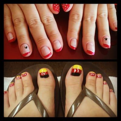 Krista knows I am a huge Disney fan and when I went to Disneyland this summer she made my nails a Disney masterpiece! Thanks!