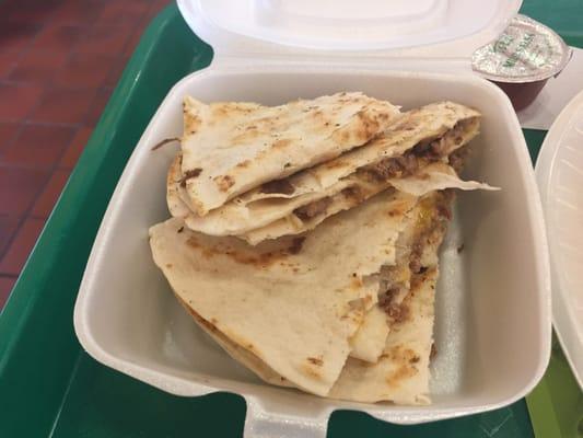 Small beef quesadilla