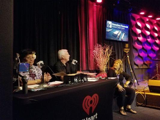 Karen Keawehawaii, Michael W. Perry, and Sweetie Pacarro in the theater-studio with us!