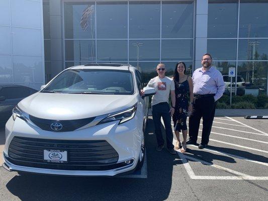 Thank you, Kevin, we love our new van! -Karen and Shane