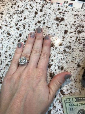 My sparkly winter nails!