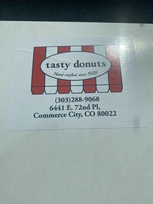 Tasty donut box