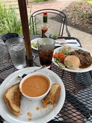 Grilled cheese and meatloaf