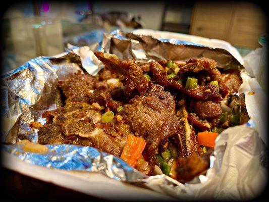 Salt pepper Pork. I loved the tenderness and flavor of the pork and truly enjoyed the veggies. Kids thought it was meh.