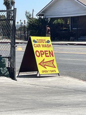 Guero's car wash, not lucky hand wash!