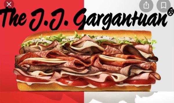 JJJ Gargantuan Salami, Capicola, Turkey, Roast Beef, Ham and Provolone Giant Sandwich