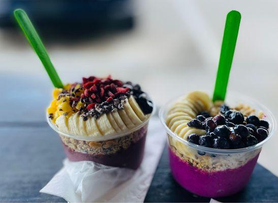 My PItaya bowl and my wife's Ital Special