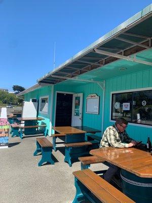 Outside seating. Reviews say best clam chowder...we will see!