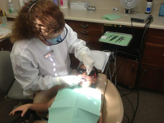 He's been going with me since he was two & this was only his second full cleaning exam. He LOVES the dentist!