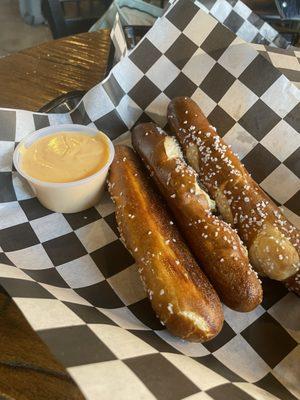 Pretzels and beer cheese