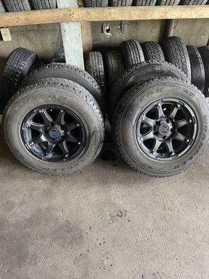 Any size used rim and tire package starting at 449.99$