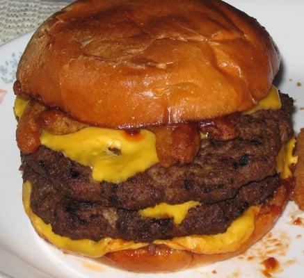 Carl's Jr. BBQ Texas Thickburger: Double Half Pounder with triple cheese. Best Fast Food burger I've ever had!