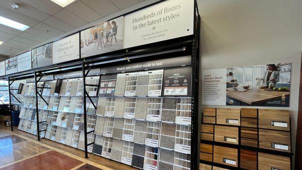 Interior of LL Flooring #1288 - Somersworth | Butcher Block and Carpet